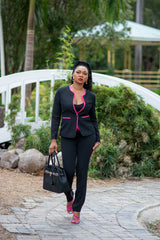 LEIGH COLOR BLOCK JACKET SUIT