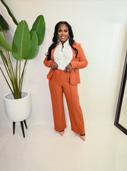 LIA ANNA PANTS SUIT||RUST