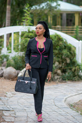 LEIGH COLOR BLOCK JACKET SUIT