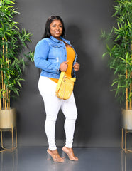 PLAIN WHITE PLUS SIZE JEANS